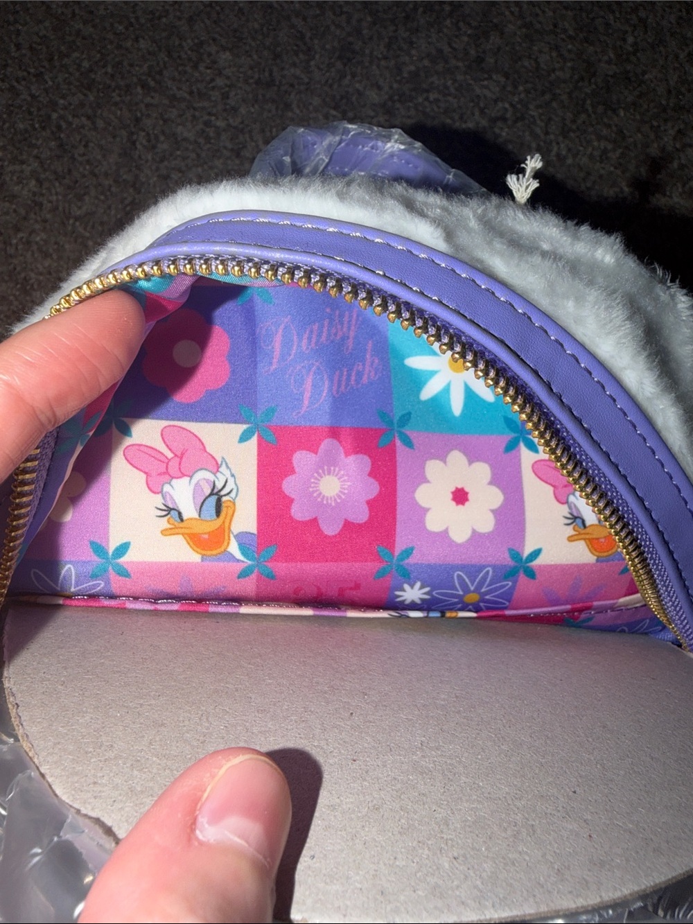 NWT Loungefly Disney Daisy Duck 85th Anniversary Sequin Cosplay Mini Backpack - Picture 12 of 12